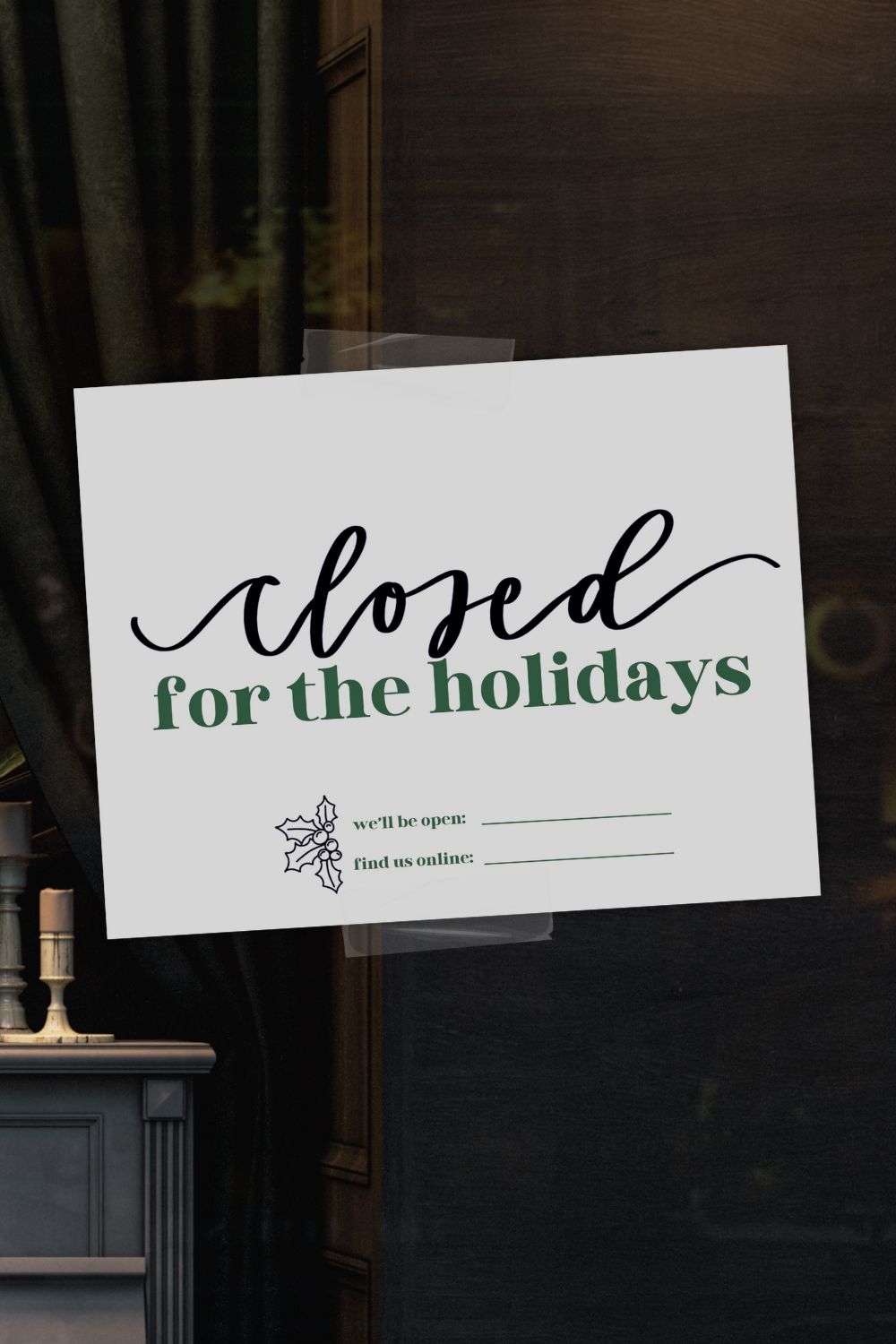 Printable Closed Signs For Holidays