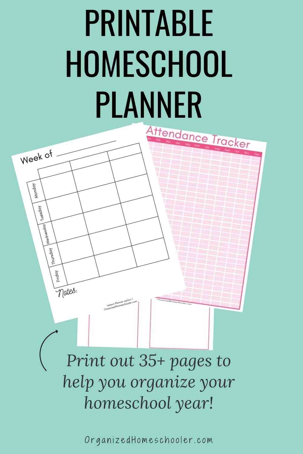 Free Homeschool Mom Planner Printables