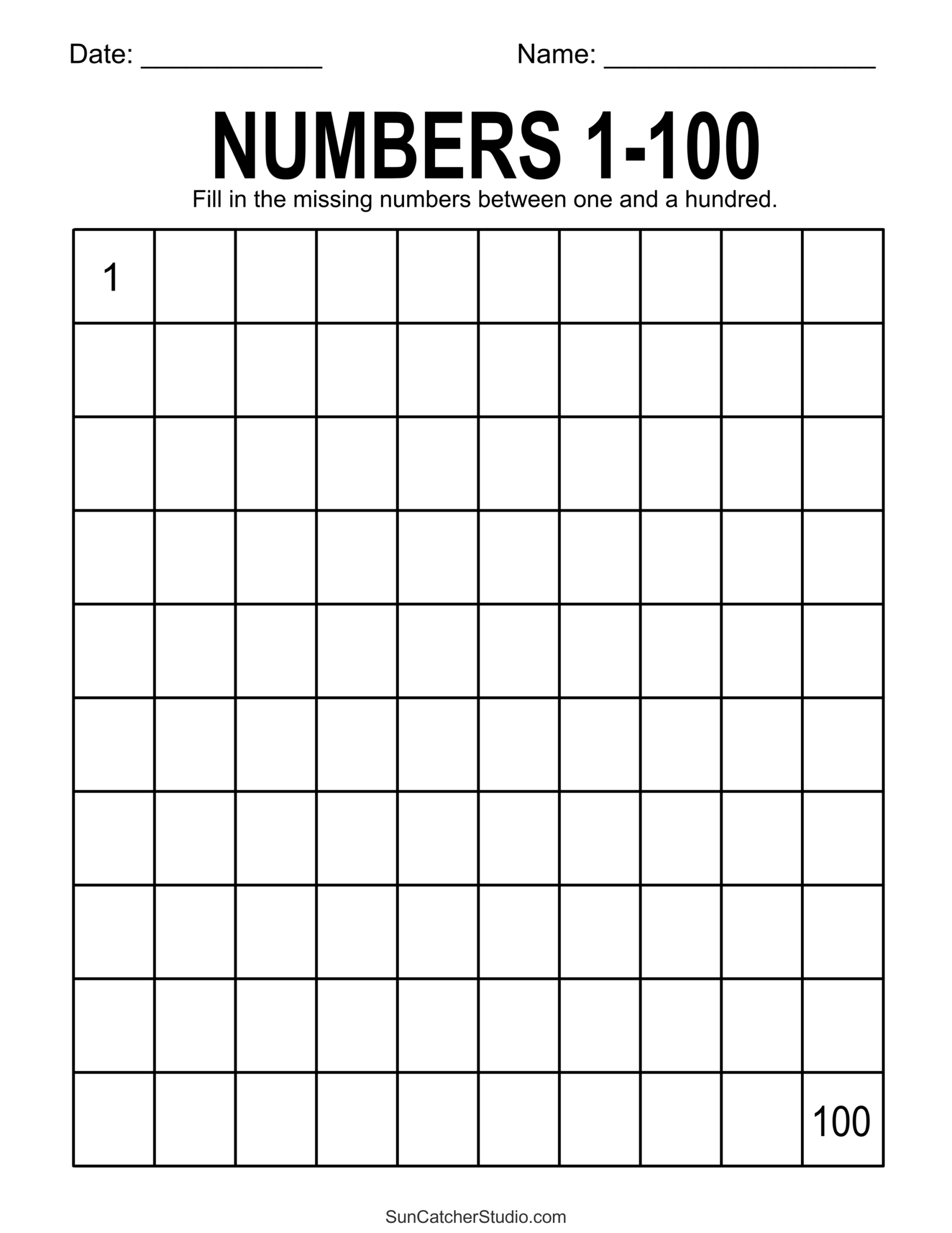 Free Printable Hundreds Charts Numbers 1 To 100 DIY Projects Worksheets Library Free Printable Hundreds Charts Numbers 1 To 100 DIY Projects Worksheets Library