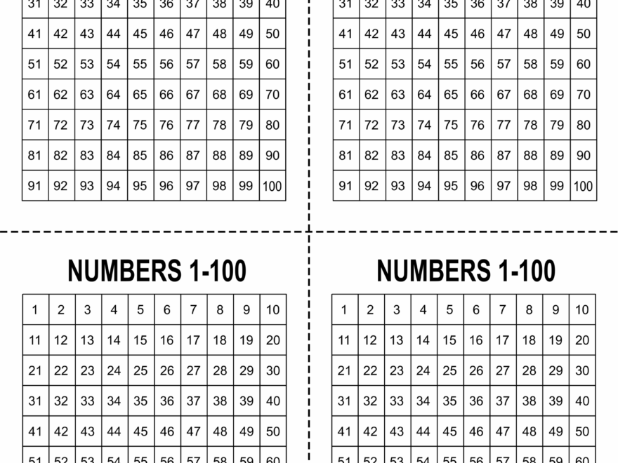 Free Printable Hundreds Charts Numbers 1 To 100 Free Printables Monograms Design Tools Patterns DIY Projects