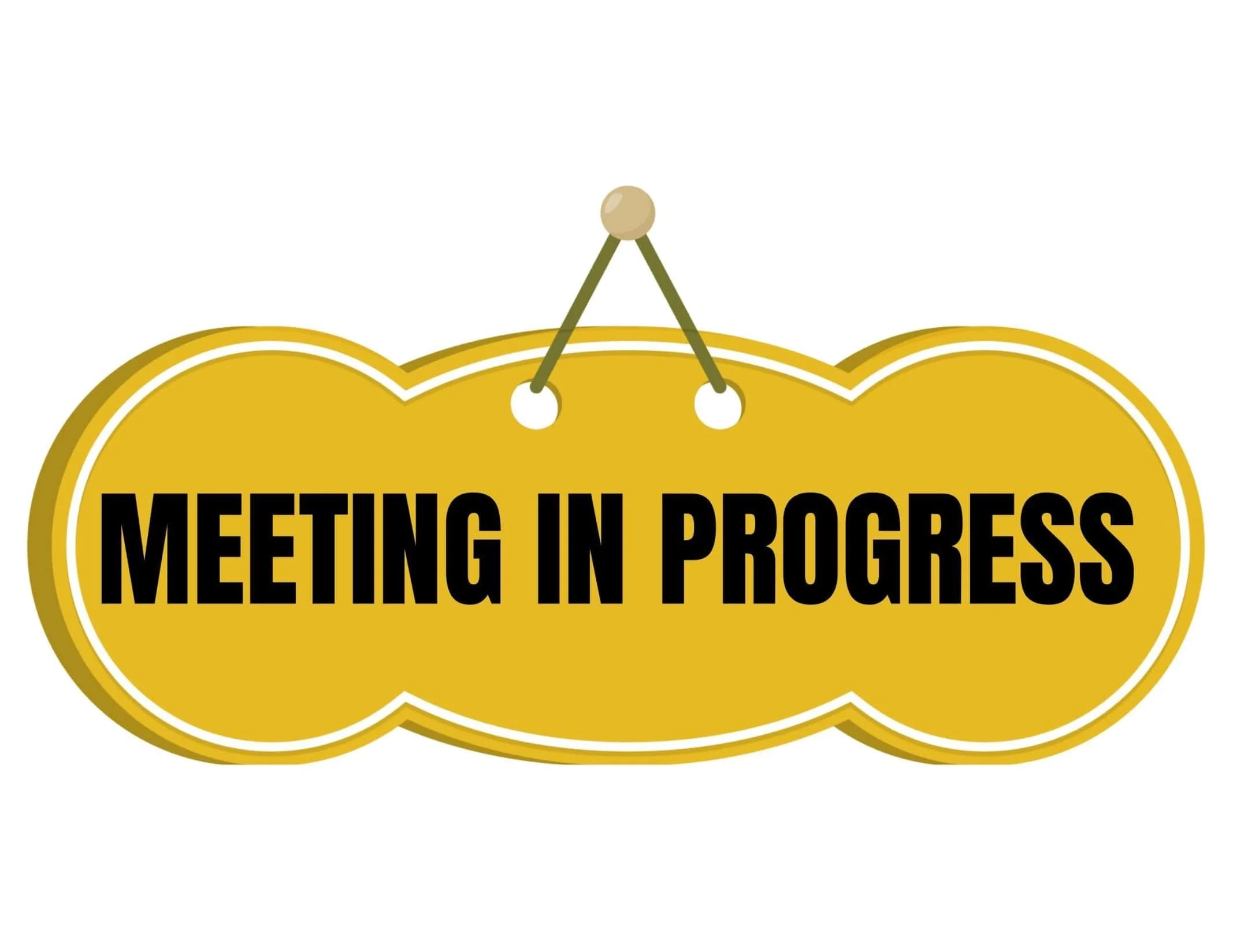 Free Printable In A Meeting Sign Templates PDF For Door Cubicle