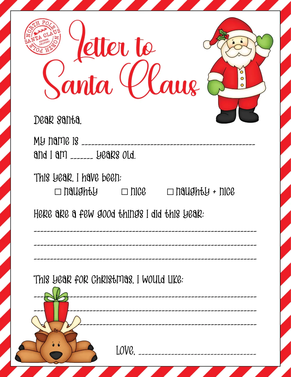 Free Christmas List Printable