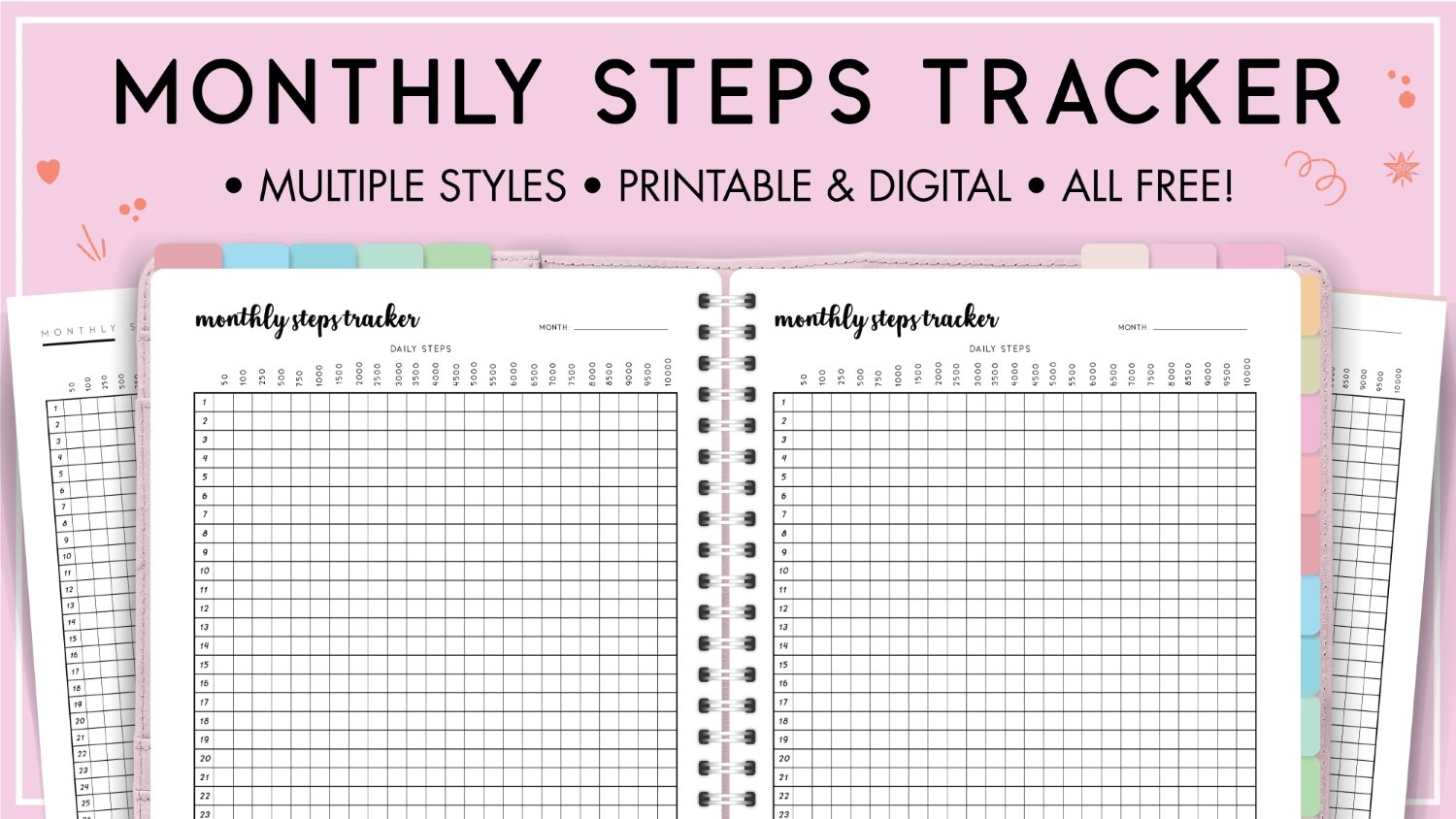 Free Printable Step Tracker For Planners