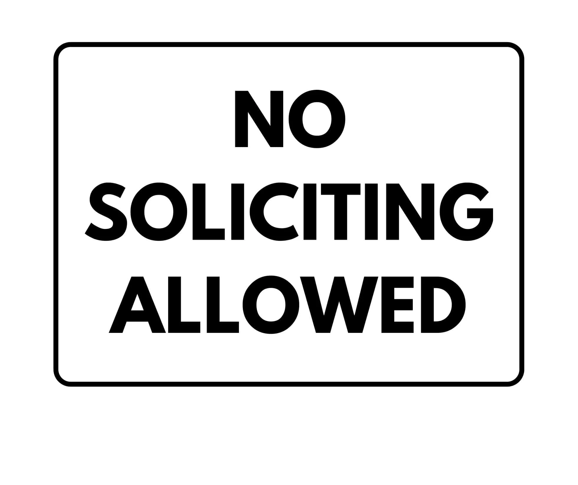 Free Printable No Soliciting Sign Templates PDF Word For Home