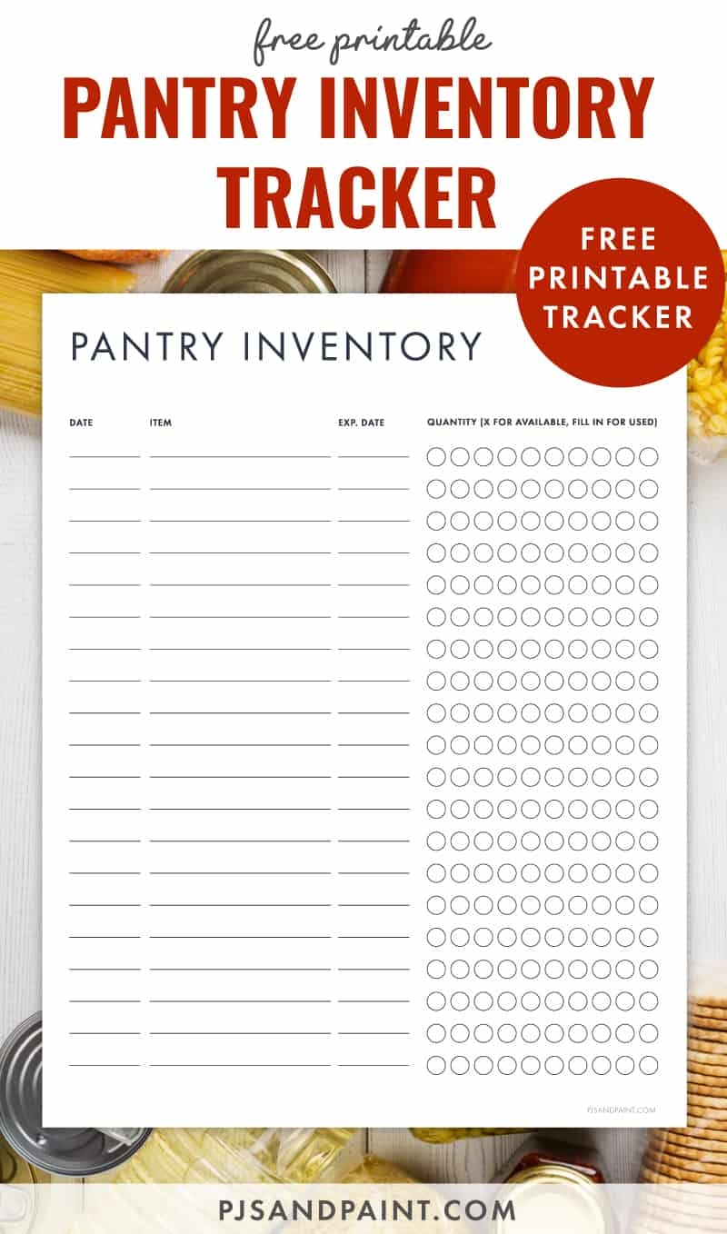 Free Printable Pantry Inventory List