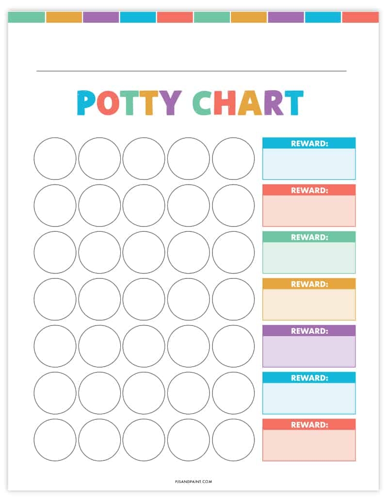 Printable Potty Chart With Rewards Printable Potty Chart With Rewards