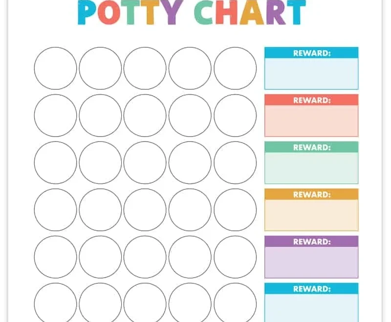 Free Printable Potty Training Chart Free Instant Download