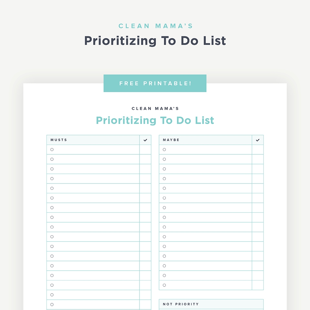 Prioritized To Do List Printable