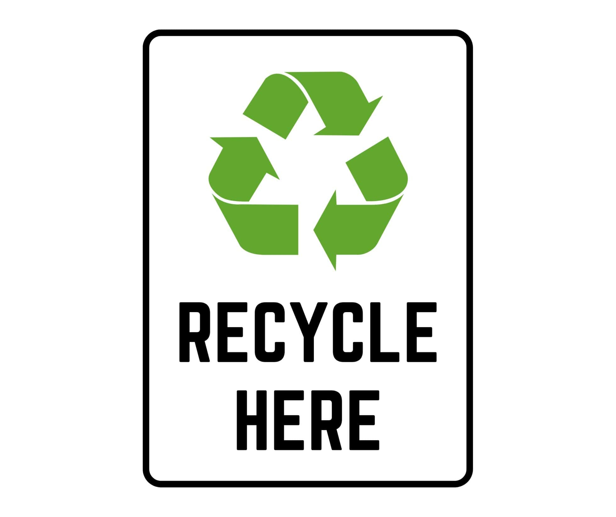 Free Printable Recycle Sign Templates PDF Trash Can