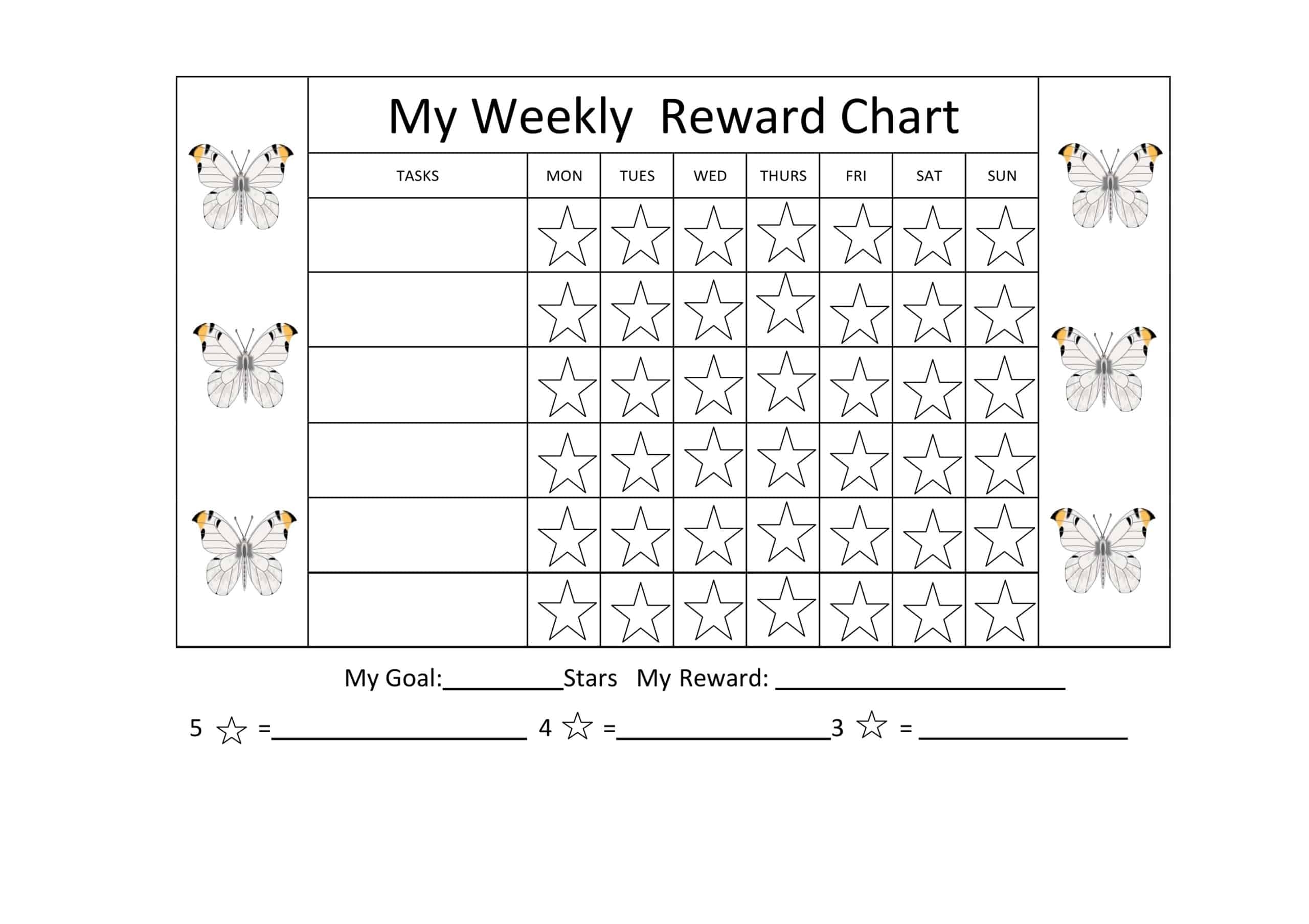 Stars Reward Chart Printable