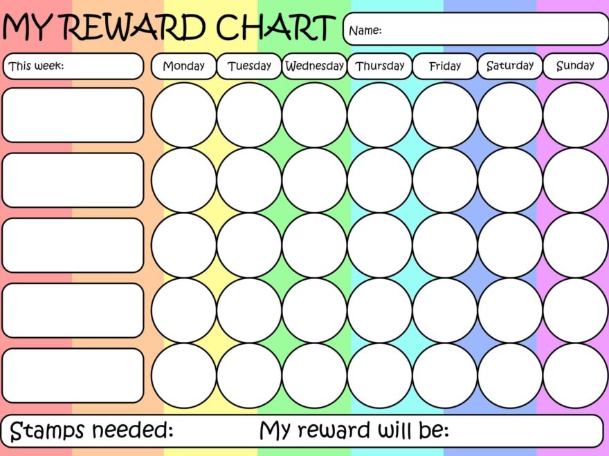 Free Printable Reward Chart Templates Word PDF Teachers