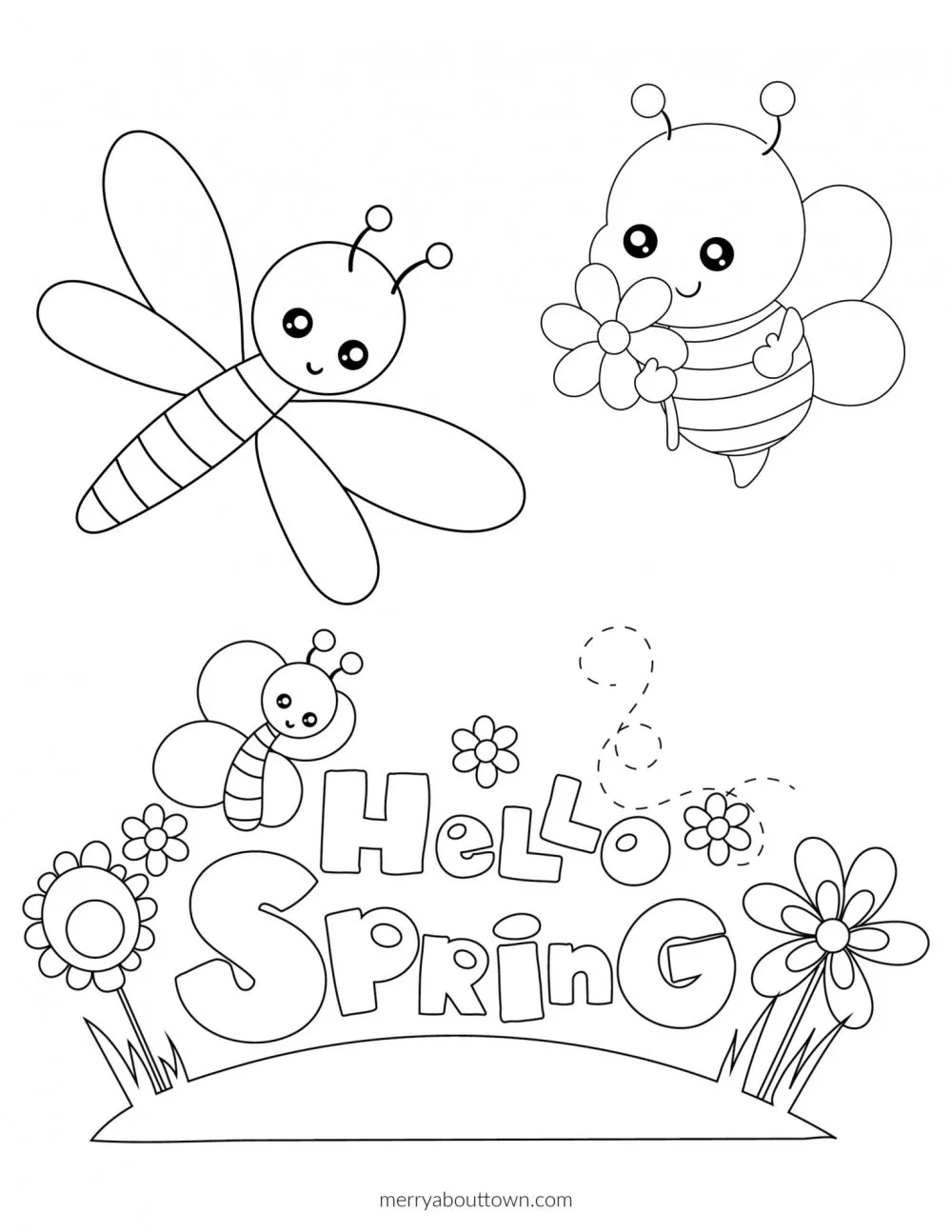 Printable Springtime Coloring Sheets
