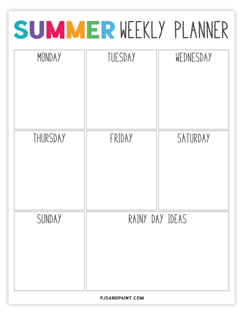 Summer Planner Printables Free