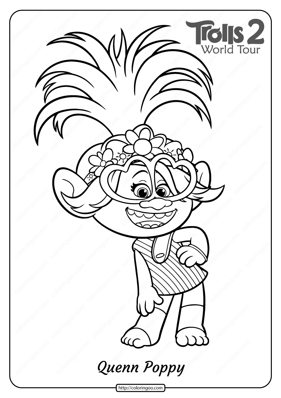 Trolls Coloring Sheets Printable