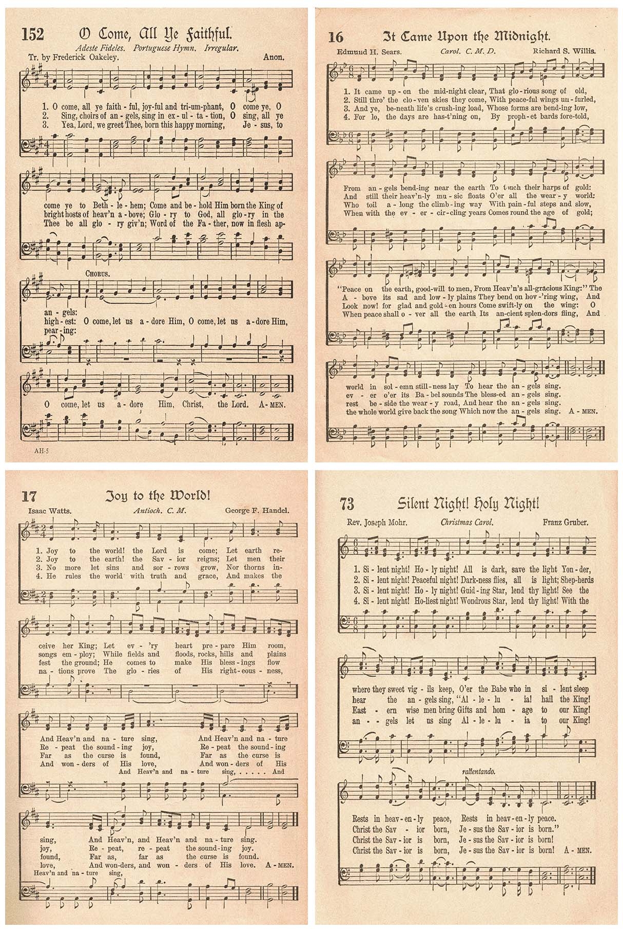 Printable Christmas Song Music Sheets