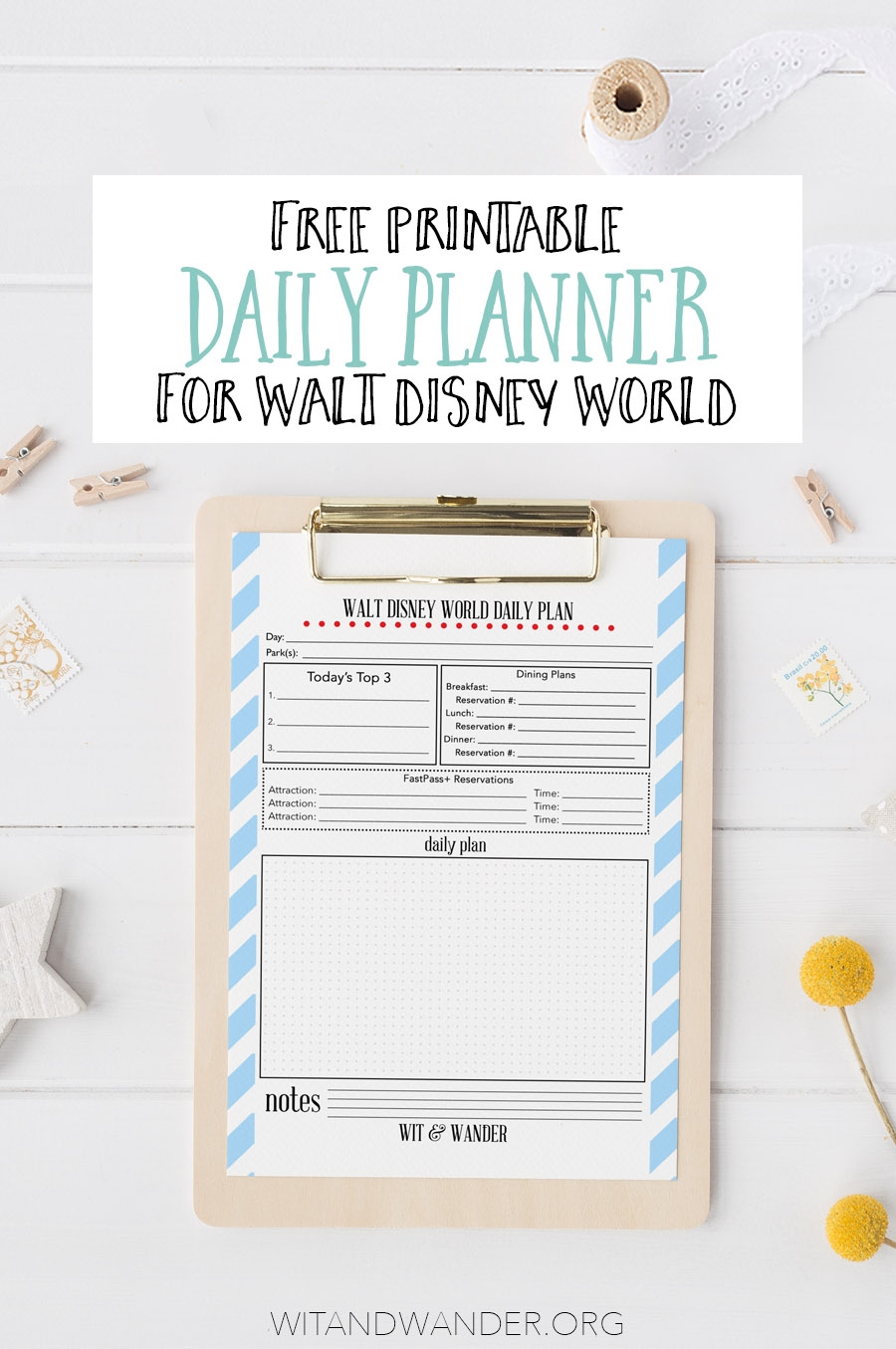 Disney World Free Binder Planner Printables