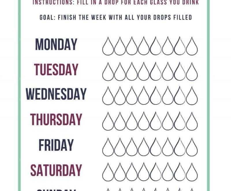 Free Printable Water Tracker Daily Weekly