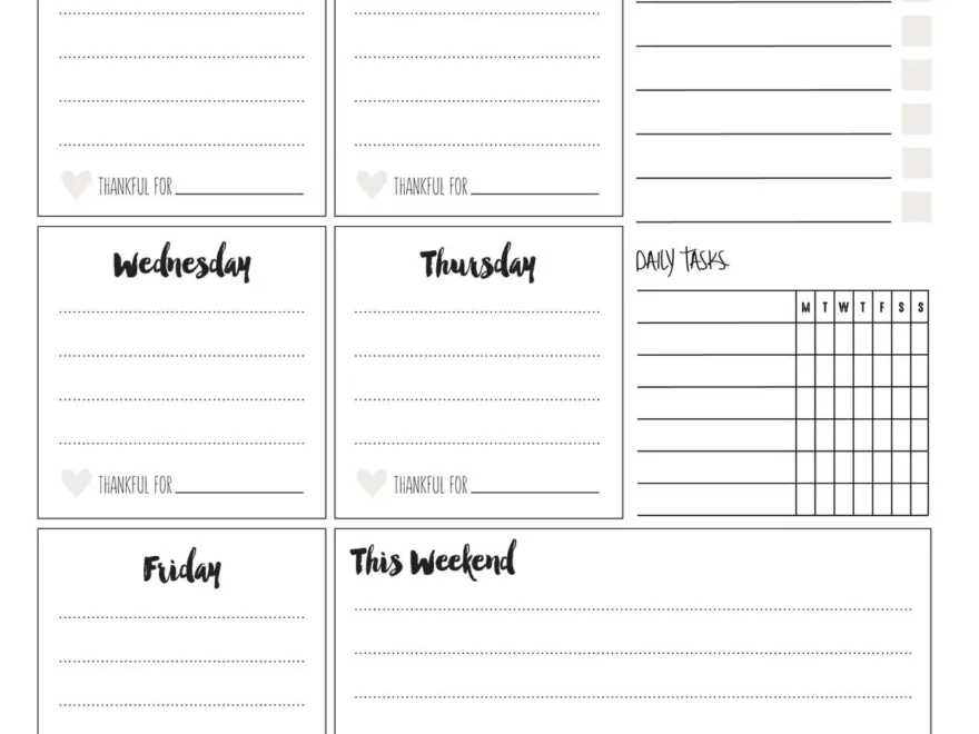 Free Printable Weekly Planner Skip To My Lou