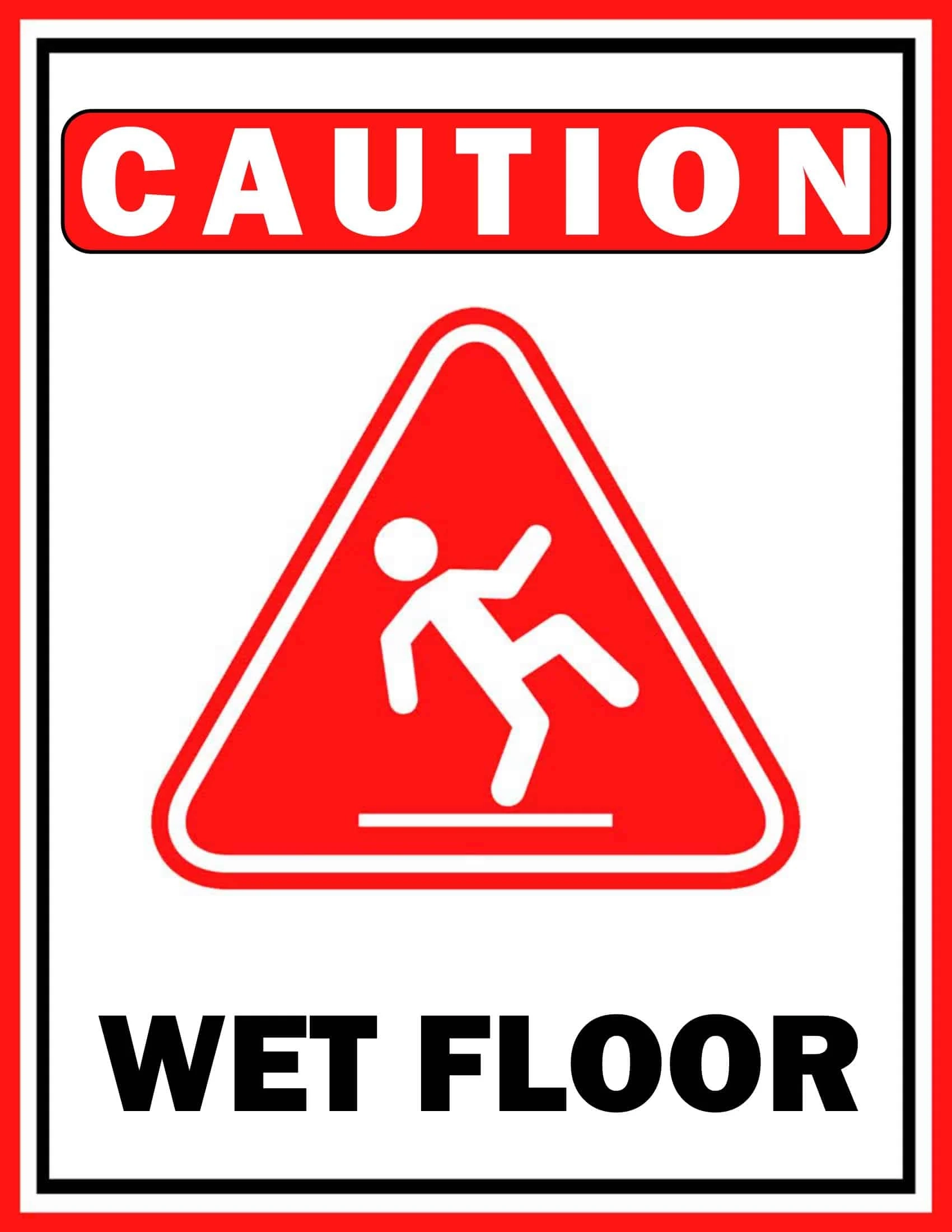 Free Printable Wet Floor Signs Templates PDF Caution