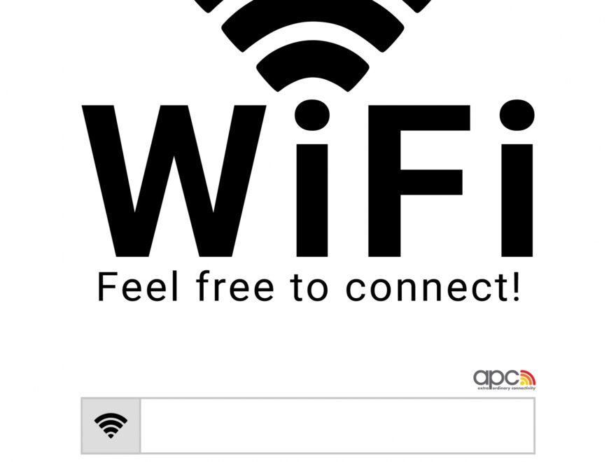 Free Printable WiFi Password Signs poster Template Downloads APC Solutions