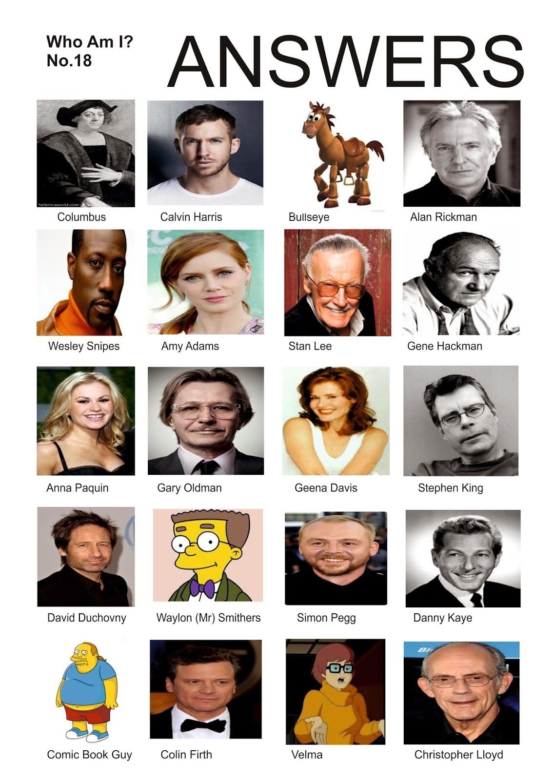 FREE Pub Quiz Picture Rounds FAMOUS PEOPLE 18 Worksheets Library FREE Pub Quiz Picture Rounds FAMOUS PEOPLE 18 Worksheets Library
