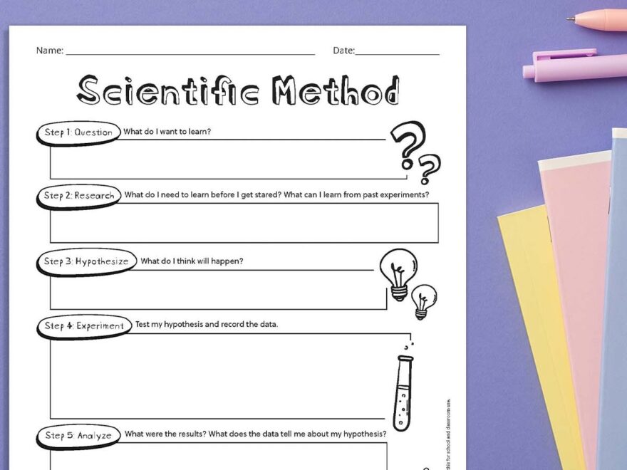 Free Scientific Method Worksheet Printable
