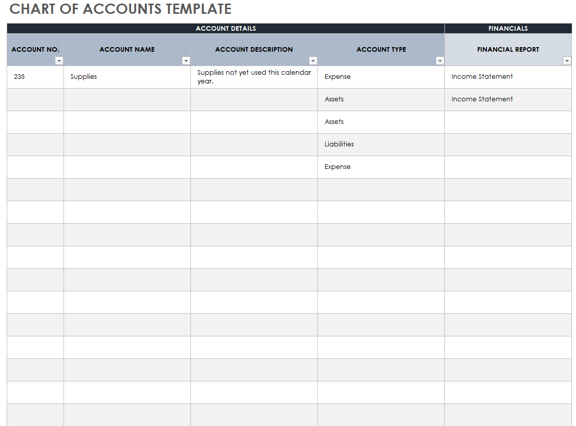 Basic Accounting Sheet Printable
