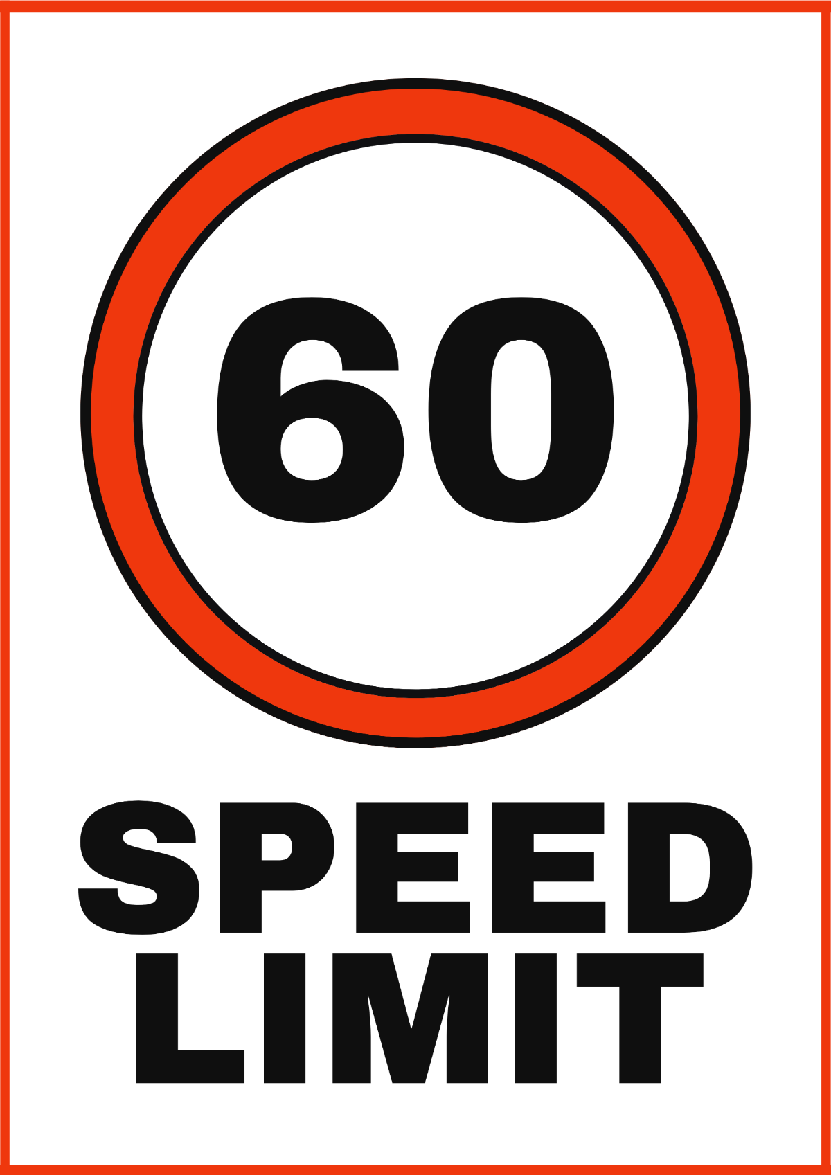 Free Speed Limit Sign Template To Edit Online