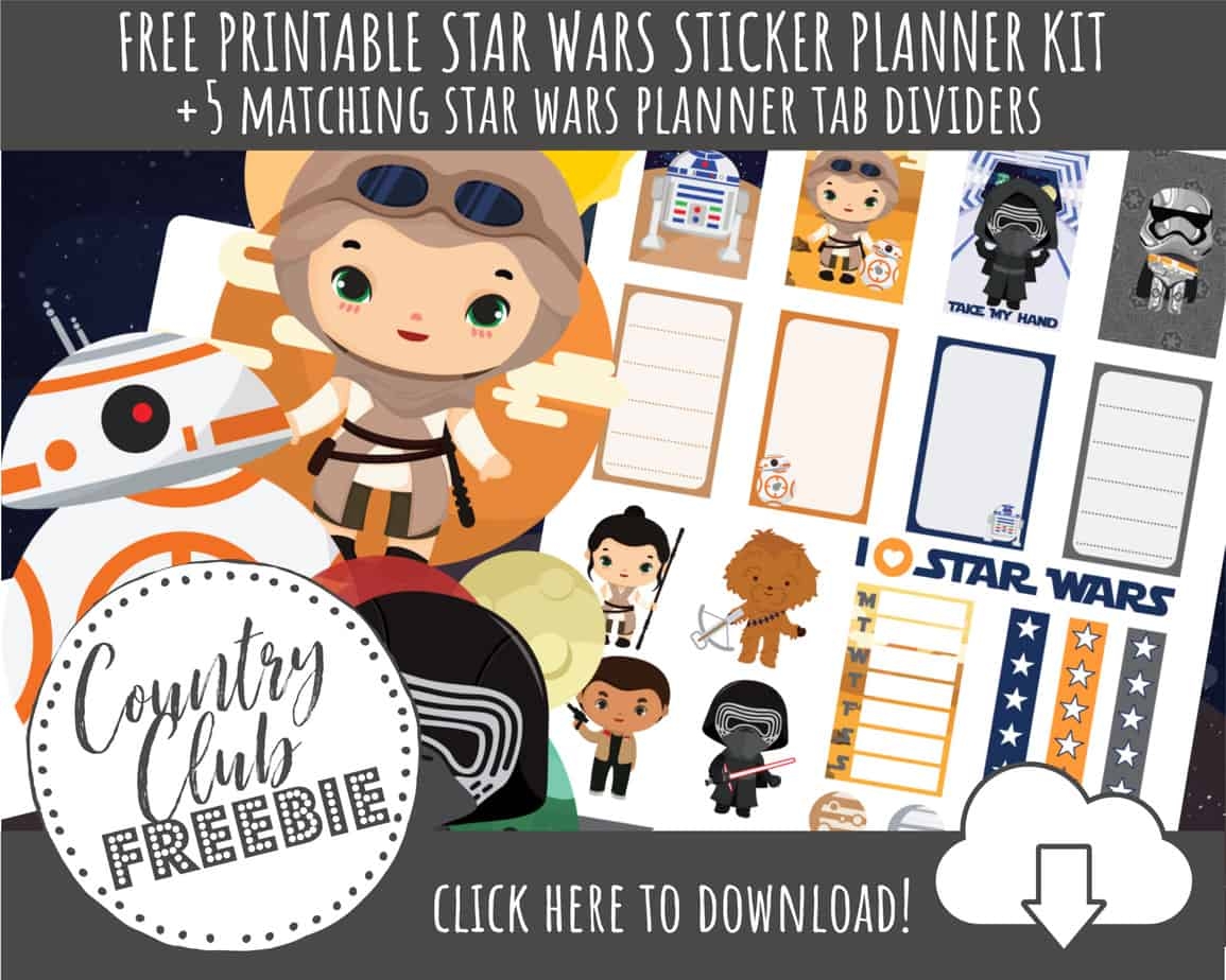FREE Star Wars Printable Planner Stickers Tab Dividers A Country Girl s Life FREE Star Wars Printable Planner Stickers Tab Dividers A Country Girl s Life