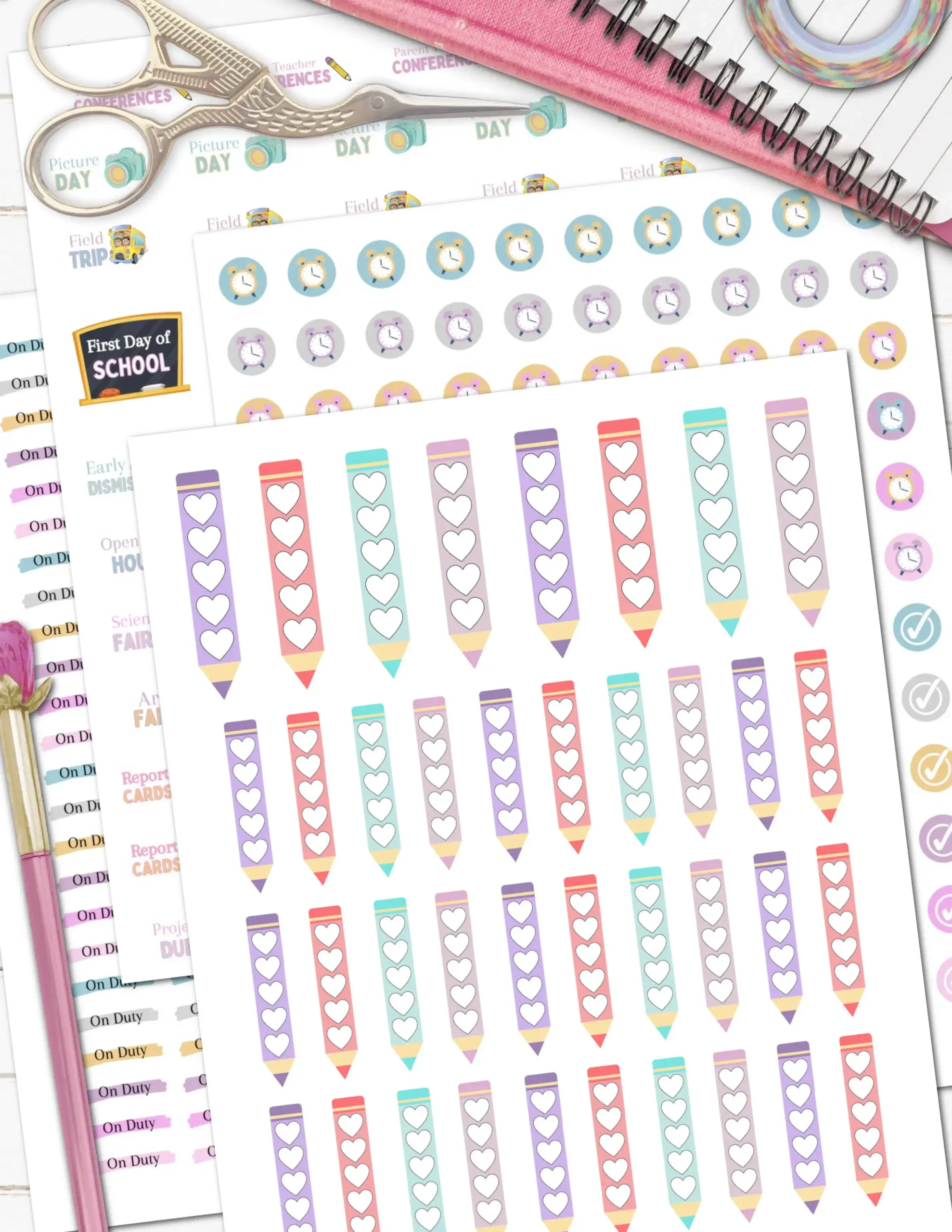 Free Printable Kawaii Planner Stickers