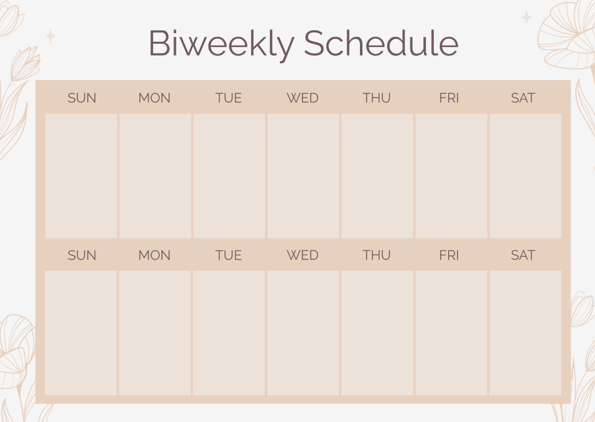 Two Week Planner Free Printable