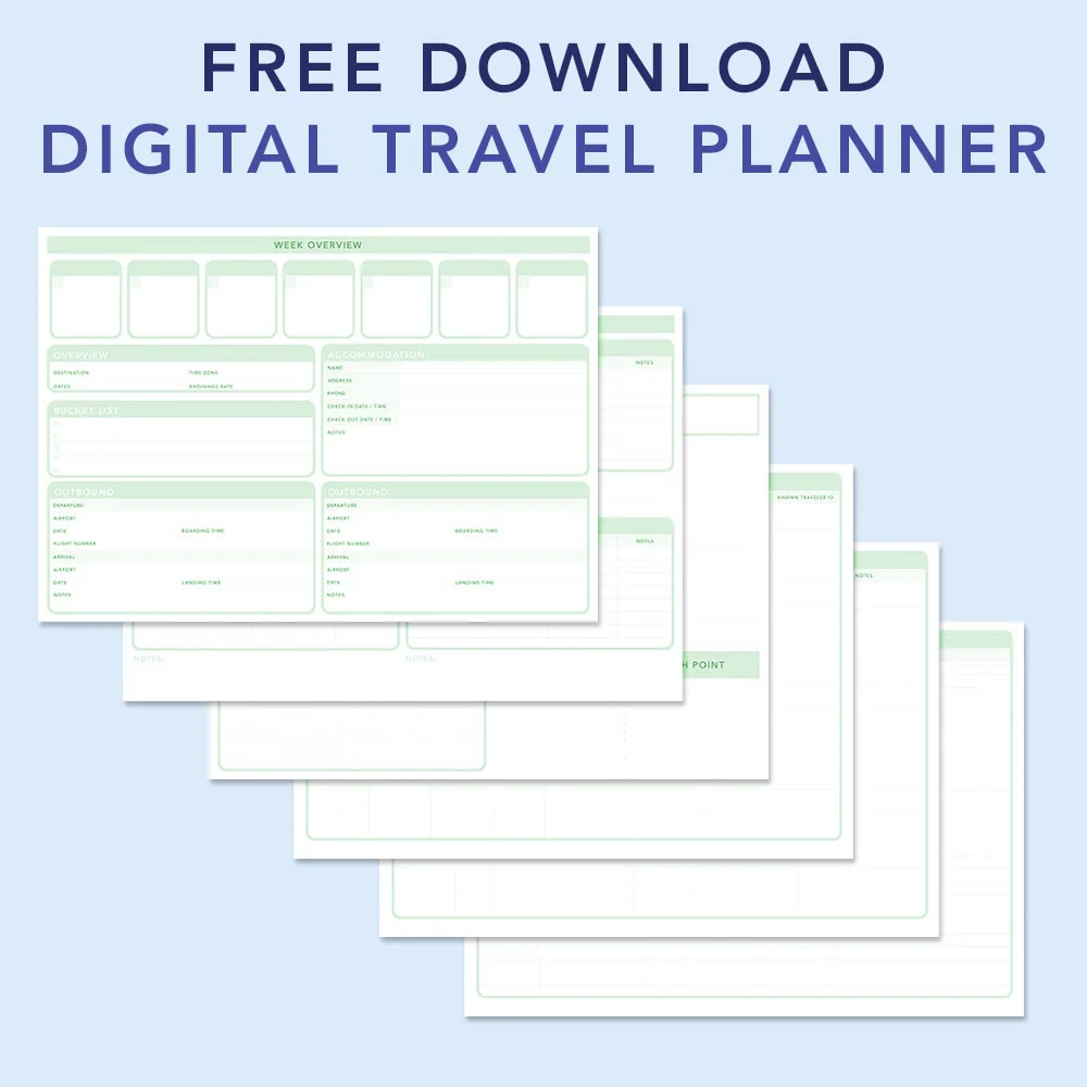 Travel Planner Printable Free