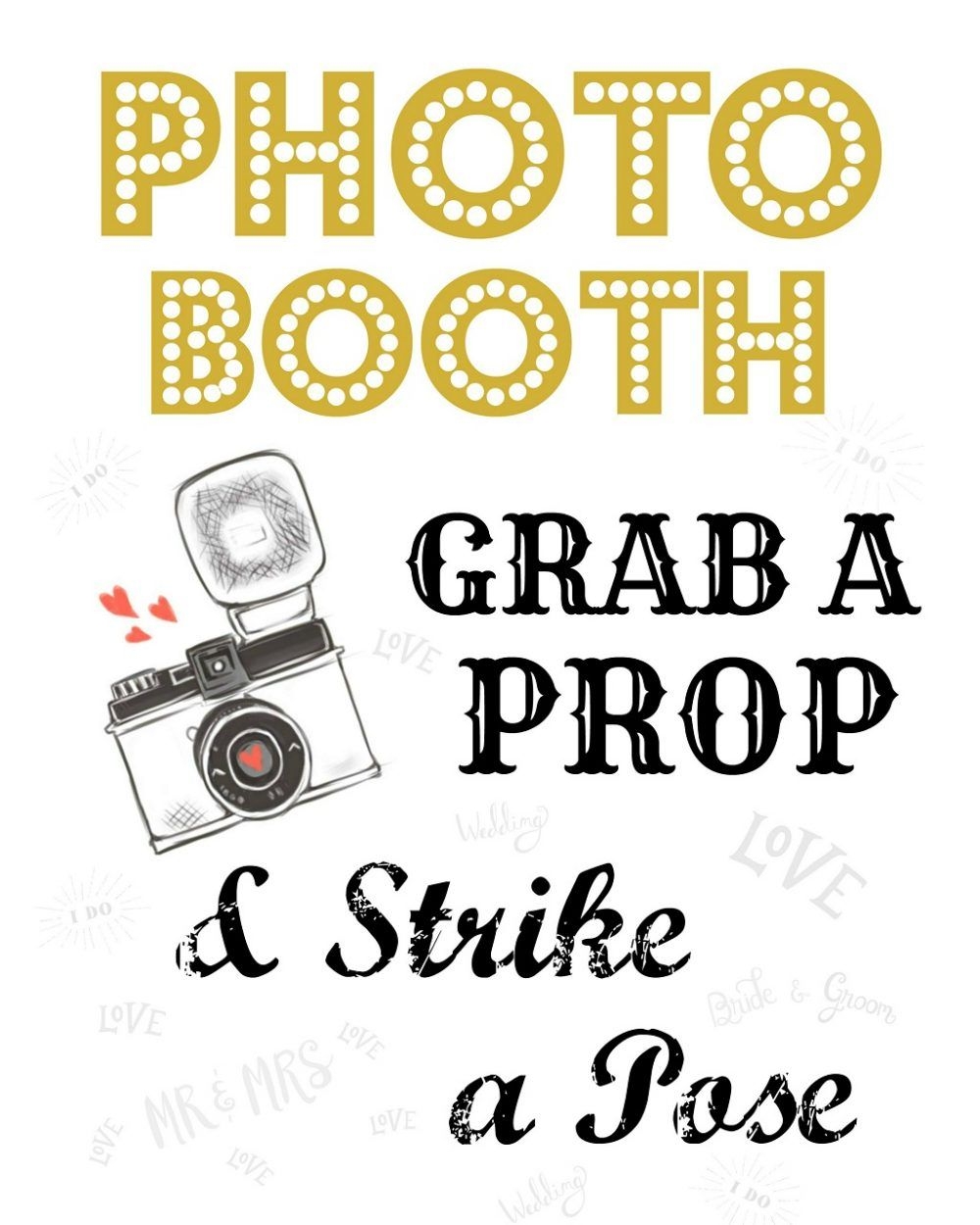 Free Printable Photo Booth Sign