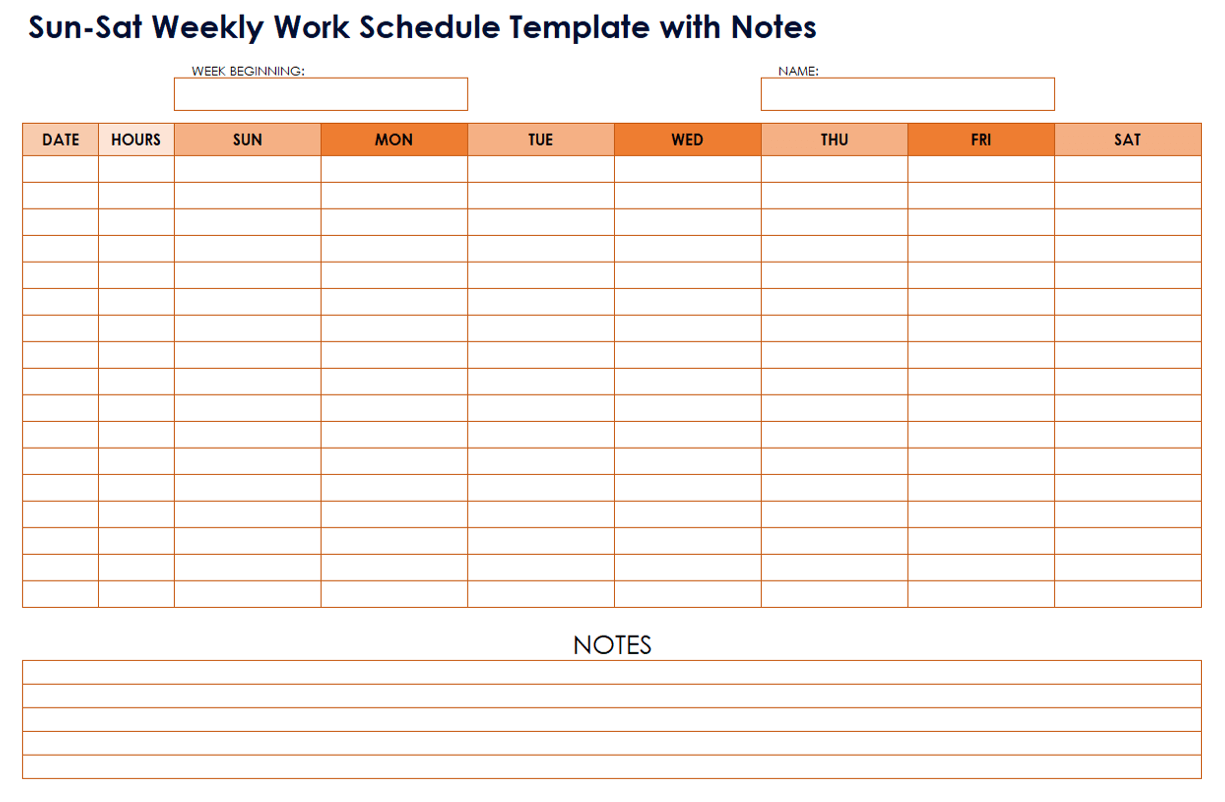 Free Printable Emplooyee Schedule