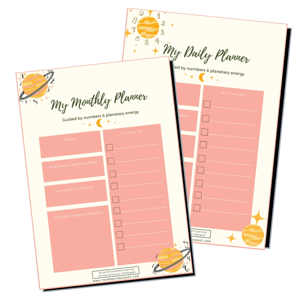 Printable Numerology Charts Worksheets