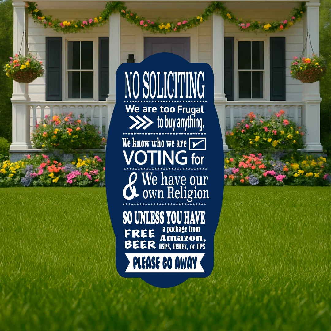 No Soliciting Sign Beer Funny Printable