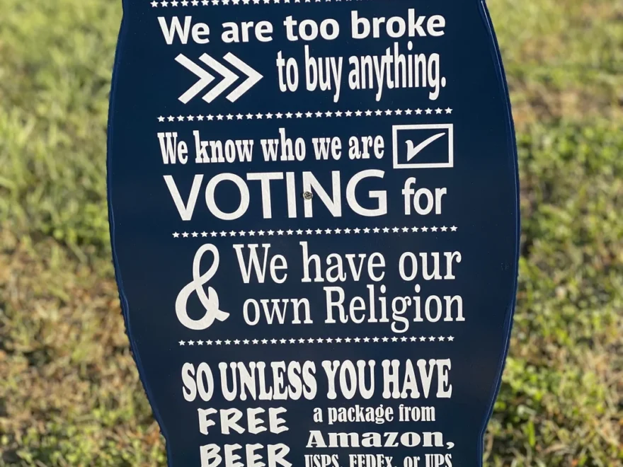 Funny NO SOLICITING Outdoor Yard Sign Hand Painted Decorative Lawn Art Yard Art Decor And More