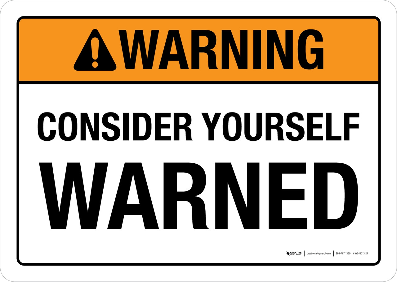 Funny Safety Signs Industrial Peel Stick