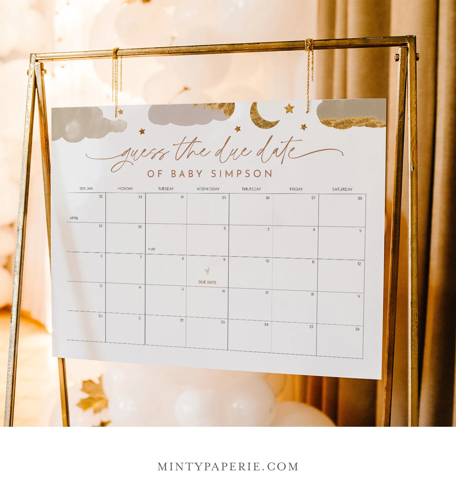 Baby Due Date Sign Printable