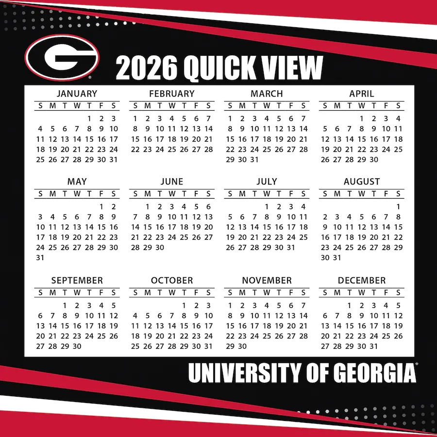 Uga Football Schedule 2026 Printable