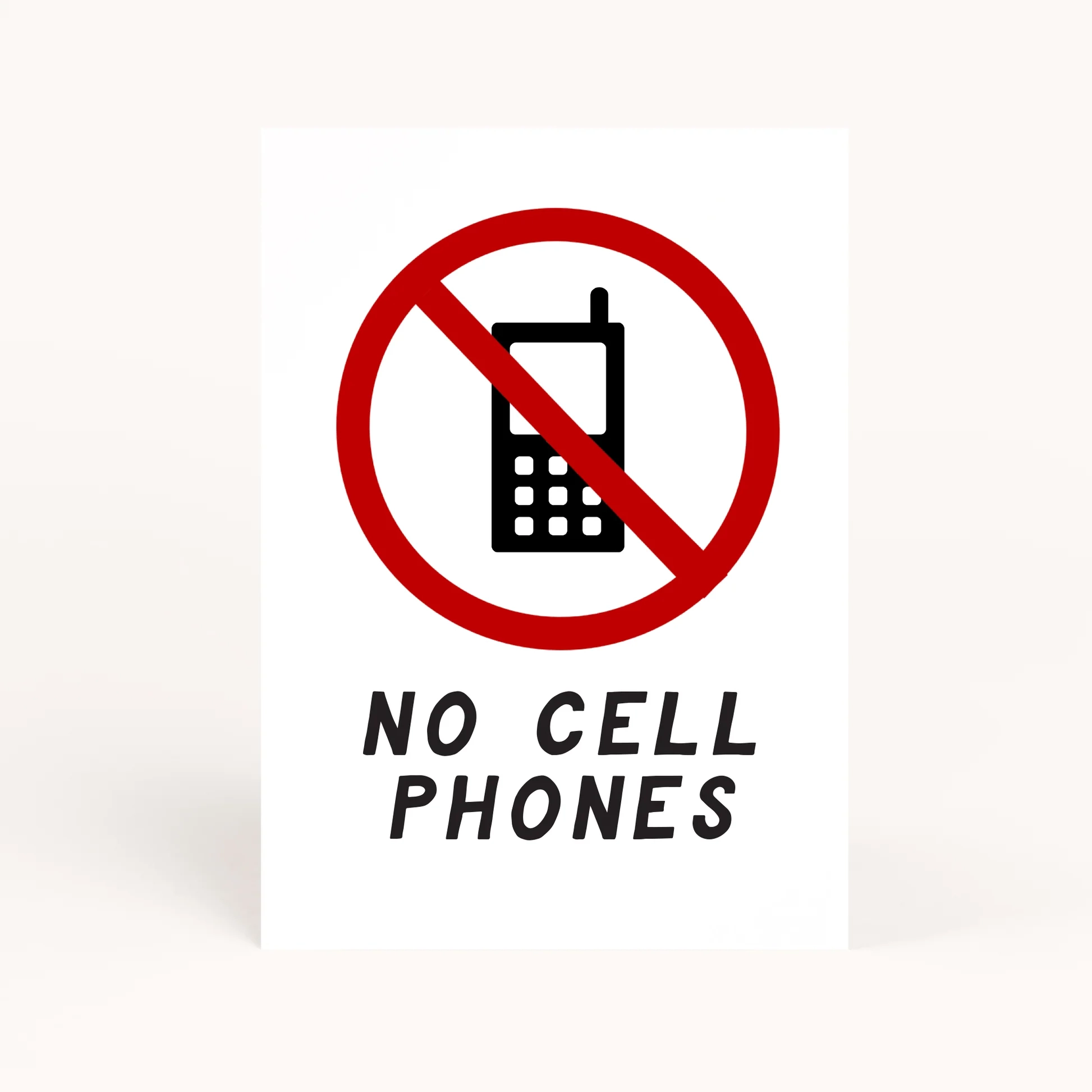 Printable No Cell Phones Sign