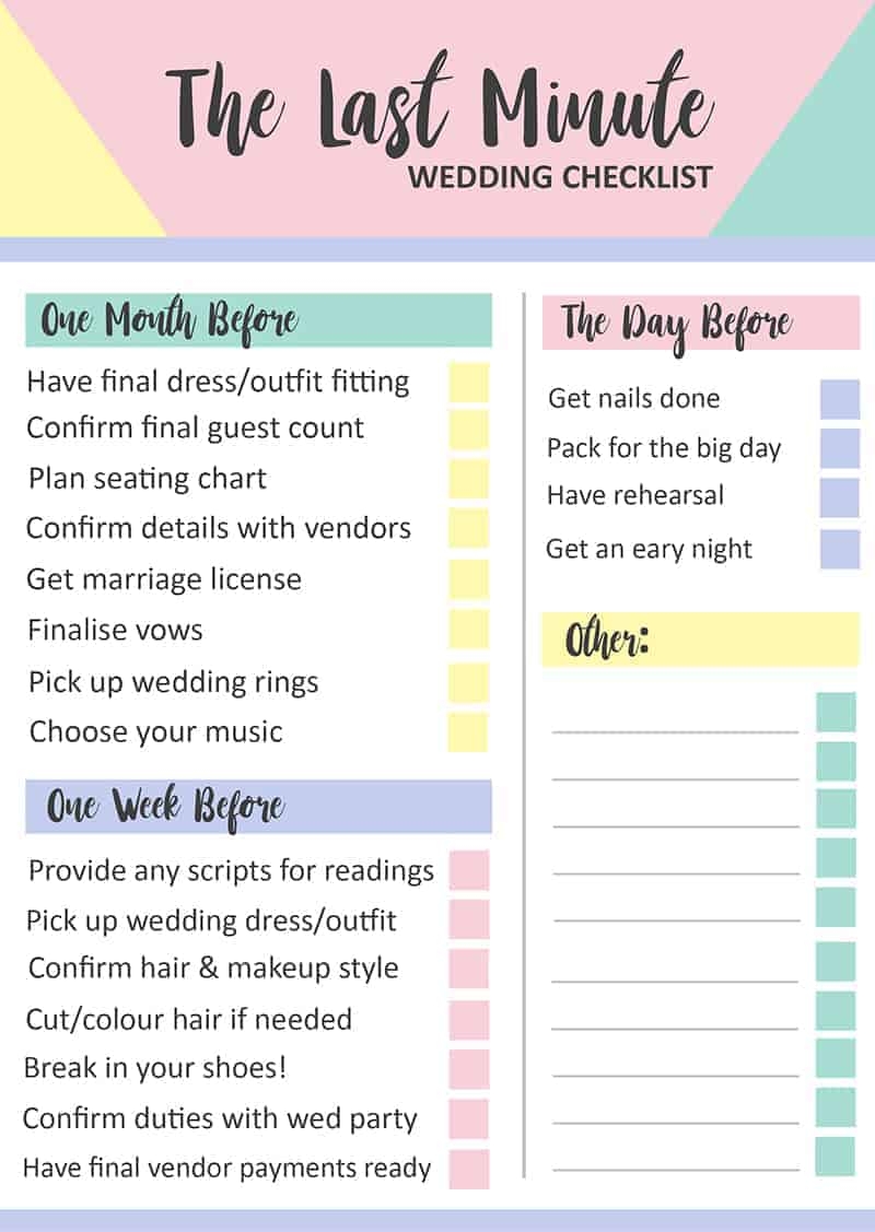 Wedding Planning Printable To Do List Wedding Planning Printable To Do List