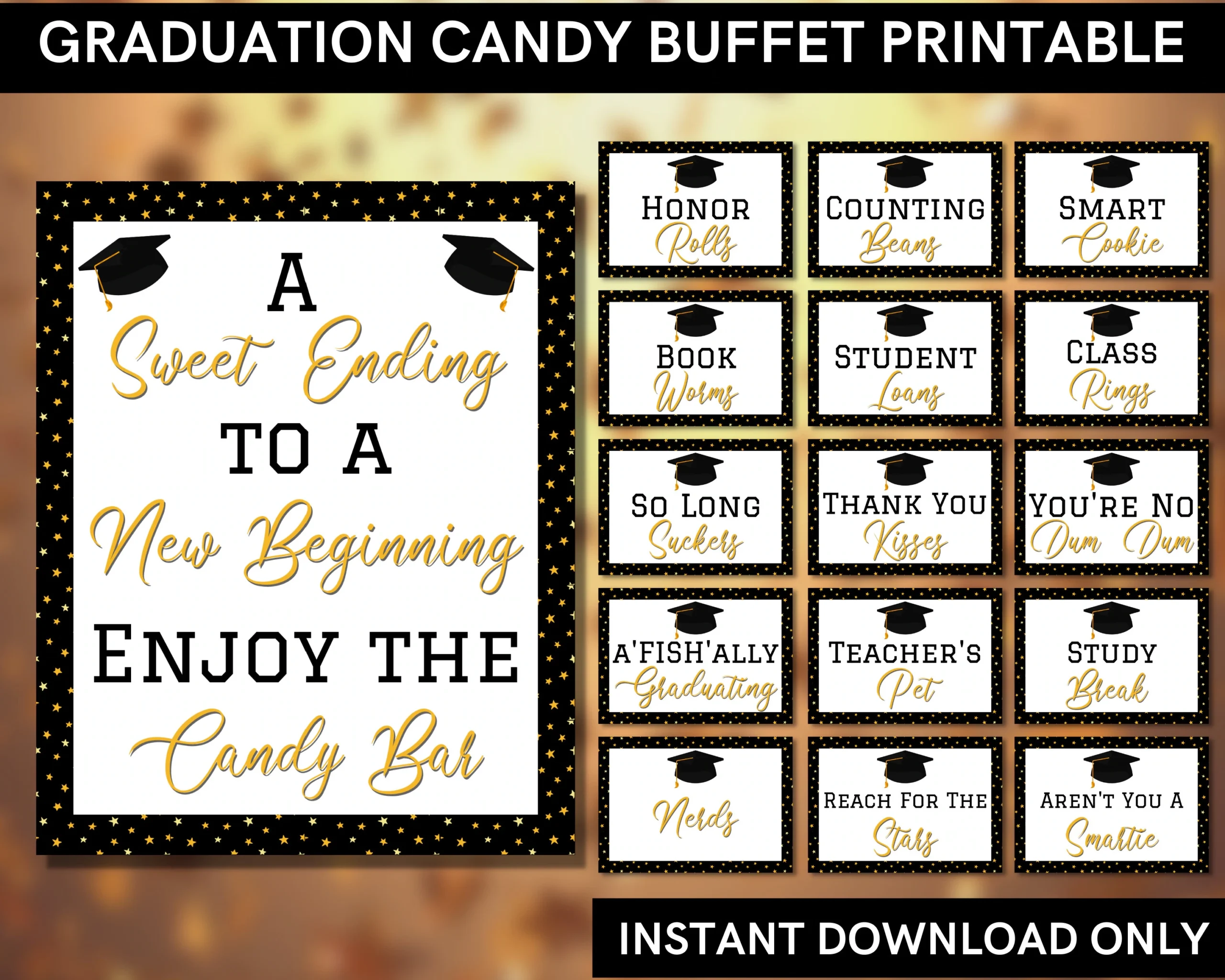 Printable Graduation Candy Signs