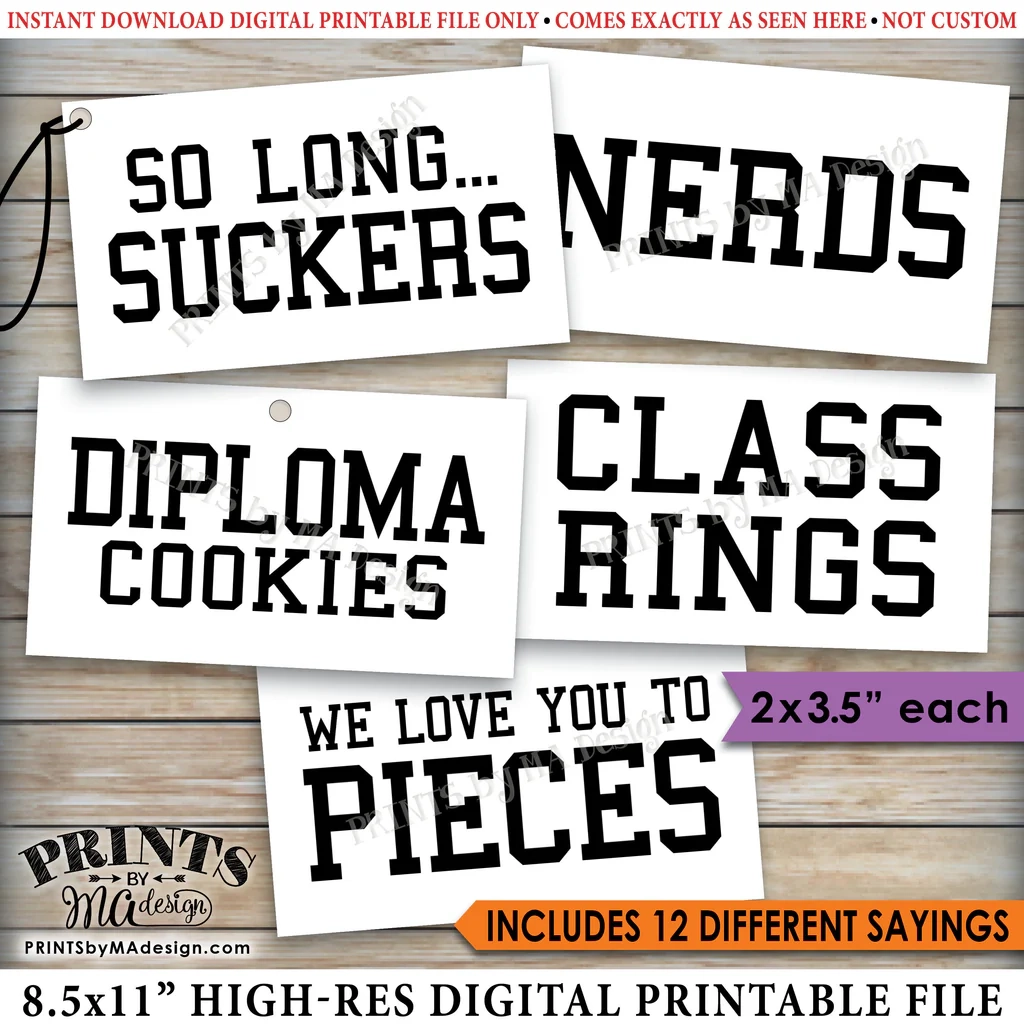 Graduation Candy Bar Sign Free Printable