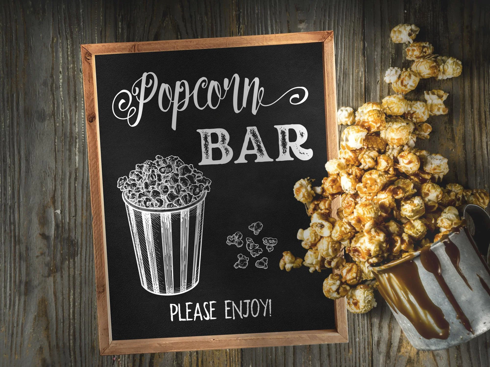 Graduation Popcorn Bar Sign PRINTABLE Graduation Party Decorations Etsy