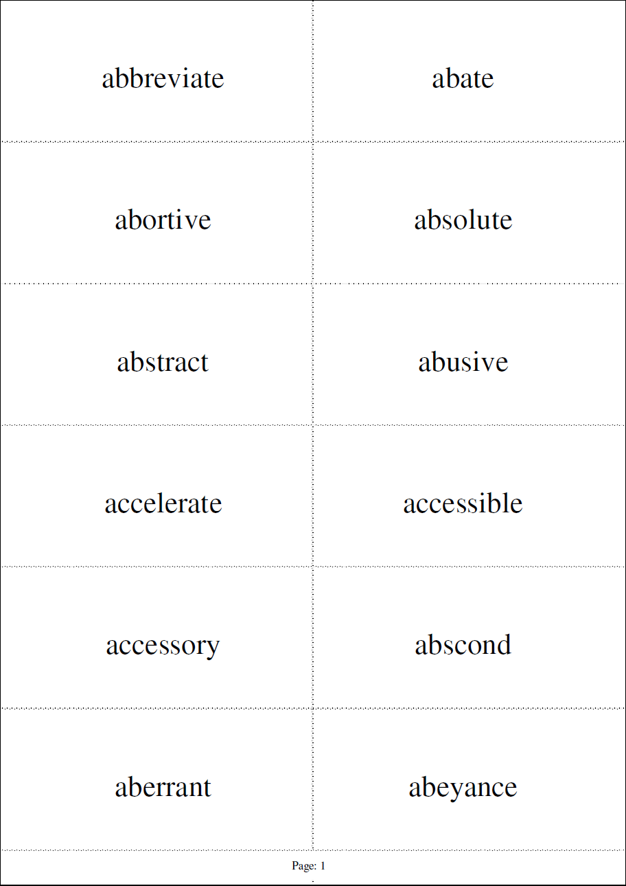 GRE Flash Cards Akbars Blog Worksheets Library