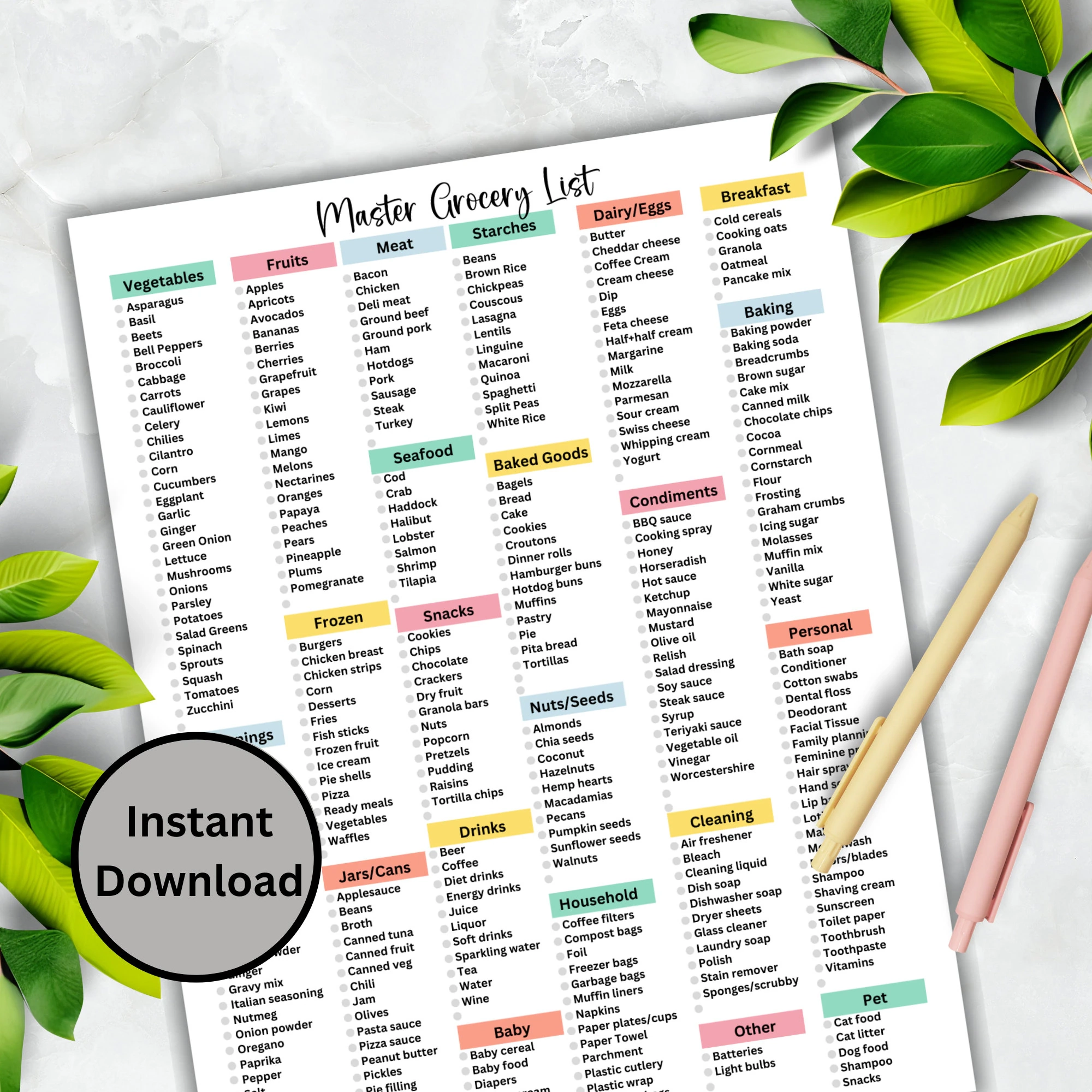 Printable Heb Shopping List