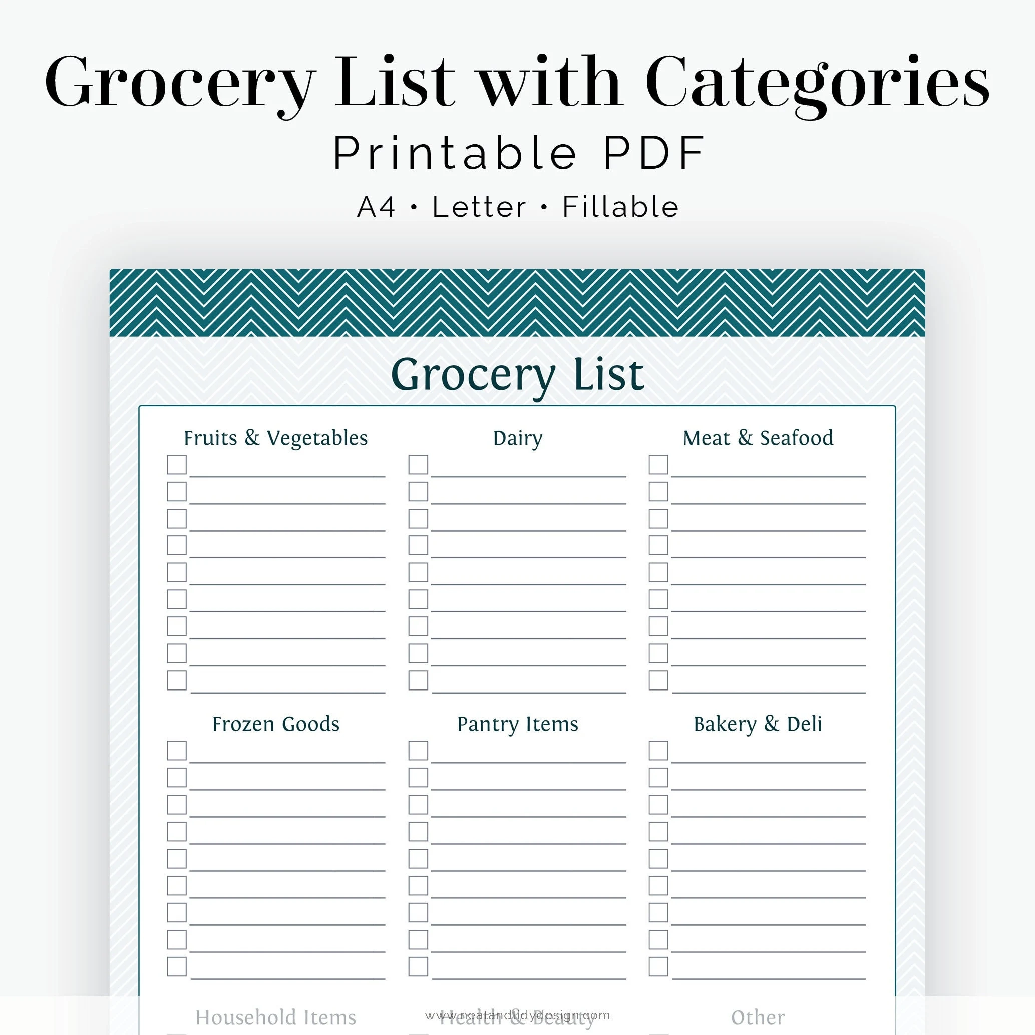 Working Moms Free Printable Grocery List
