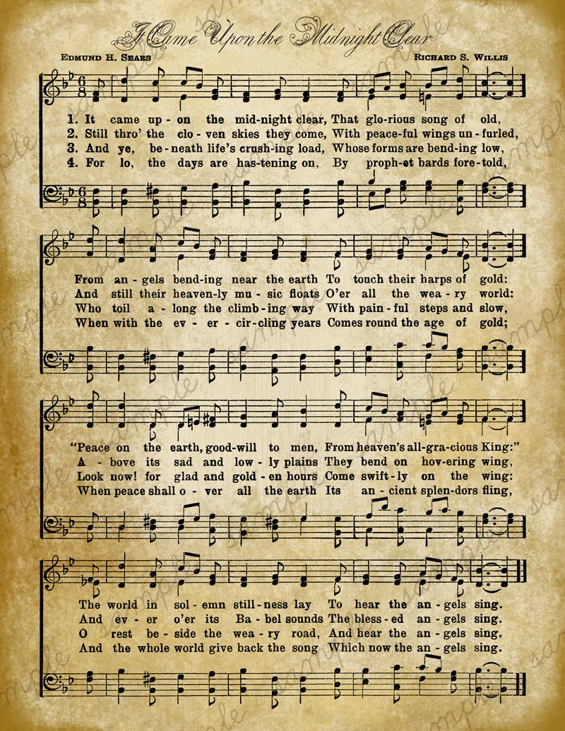 Christmas Carol Sheet Music Printable