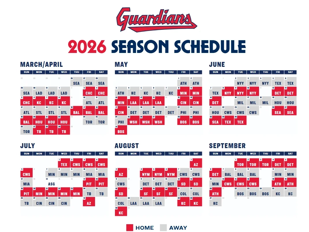 Guardians 2026 Regular Season Schedule R ClevelandGuardians Guardians 2026 Regular Season Schedule R ClevelandGuardians